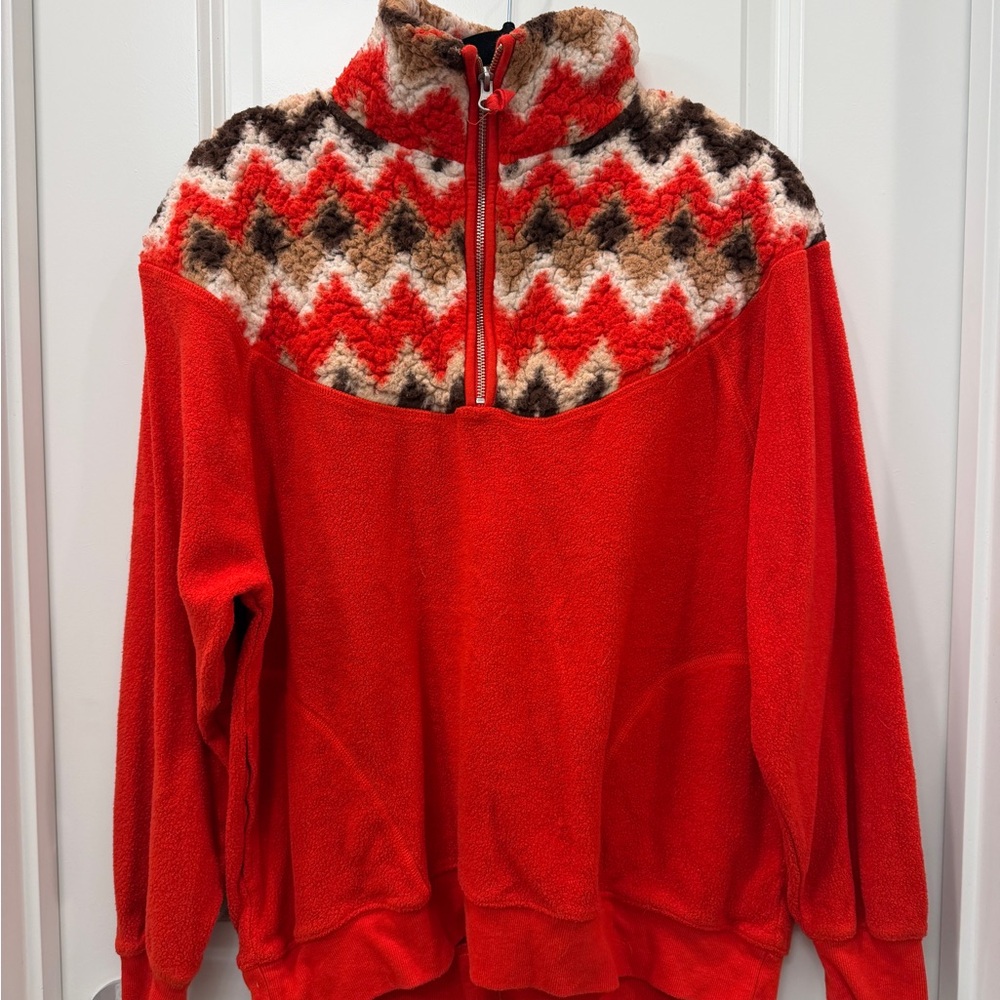 Red Chevron Pattern Women’s Sweater